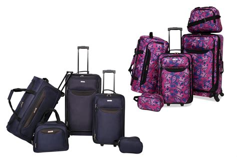 SHOWKOO Luggage Sets Expandable Suitcase Double Wheels TSA Lock Carry-On Luggage (Gray) 3pcs. . Macys luggage sale